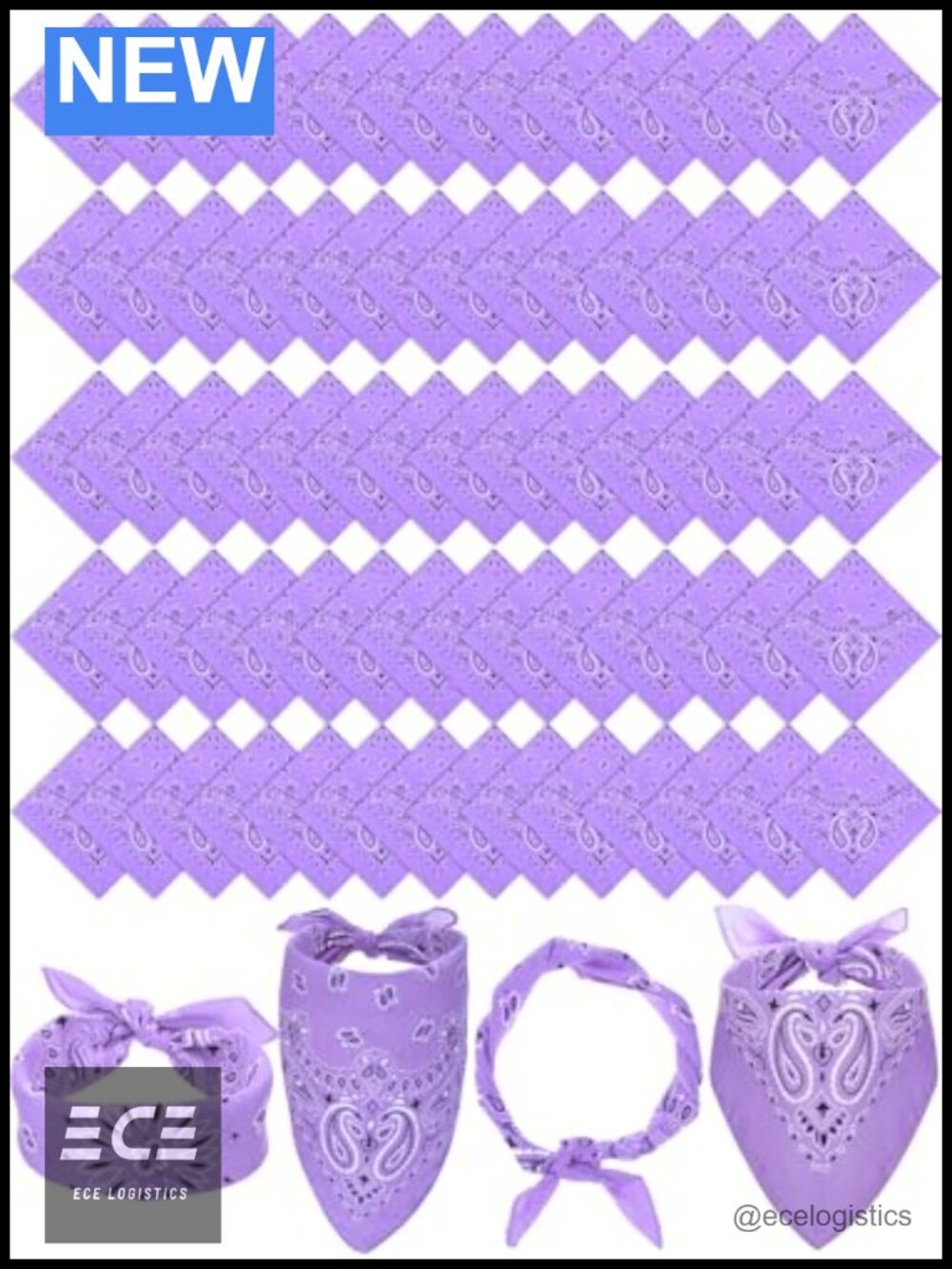 Paisley Bandanas 72 Pcs Polyester Headscarves Bulk Unisex Multicolor Western